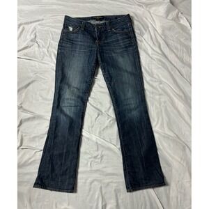 Lucky Brand Lola Boot Jeans Womens 6/28 Dark Wash Blue Denim Bootcut Low Rise